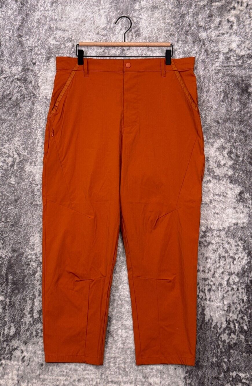 New Urban Outfitters Pants Large Mens Standard Cloth Orange Nylon Tapered Leg